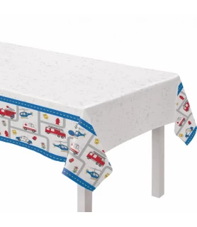 Rescue Vehicles 'First Responders' Plastic Tablecover (1ct)