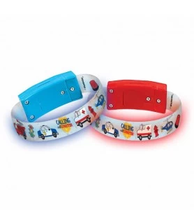 Rescue Vehicles 'First Responders' Light-Up Bracelets / Favors (4pc)