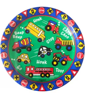 Happy Birthday 'Honk Honk Beep Beep' Small Paper Plates (8ct)