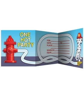 Firefighter Invitations w/ Envelopes (8ct)