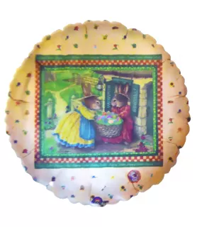 Holly Pond Hill 'Bunnies' Foil Mylar Balloon (1ct)