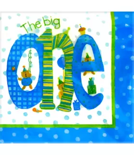 1st Birthday 'The Big One' Teddy Bear Small Napkins (16ct)