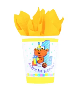 First Birthday Fun Teddy Bear 9oz Paper Cups (14ct)