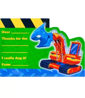 Construction Thank You Notes w/ Envelopes (8ct)