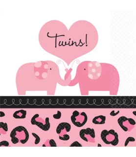 Sweet Safari Girl Twins Small Napkins (36ct)