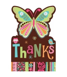 Hippie Chick Thank You Note Set w/ Envelopes (8ct)
