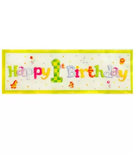 'My 1st Birthday' Teddy Bear Giant Party Banner (1ct)