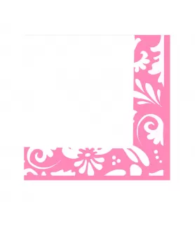 Pink Paisley Flowers Small Napkins (20ct)