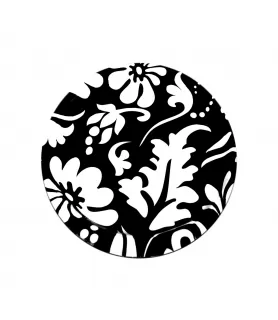 Black Paisley Flowers Small Paper Plates (12ct)