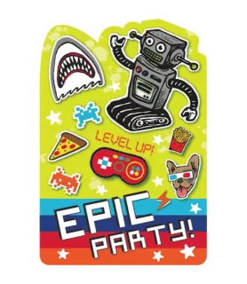 Epic Party Invitation Set w/ Envelopes (8ct)