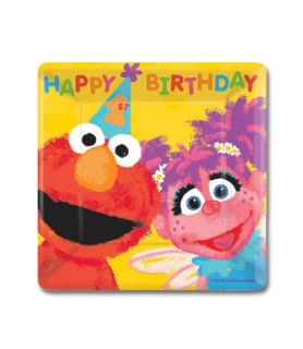 Sesame Street 1st Birthday Small Square Paper Plates (18ct)