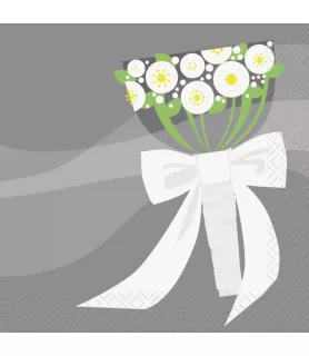 Silver Wedding Small Napkins (16ct)