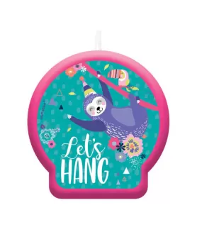 Sloth Birthday Cake Candle (1ct)