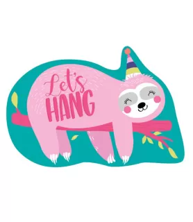 Sloth Birthday Invitation Set w/ Envelopes (8ct)