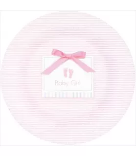 Soft Pink Large Paper Plates (8ct)