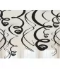 Black Hanging Swirl Decorations (12ct) Black Hanging Swirl Decorations (12ct)