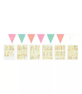 Pastel Confetti Customizable Flag Banner (15ft)