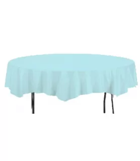 Blue Pastel Round Plastic Table Cover (1ct) toc