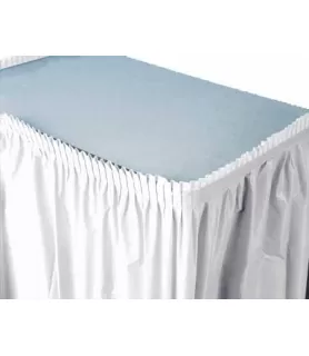 White Plastic Table Skirt (1ct) toc