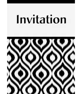 Happy Birthday 'Moroccan Ikat' Invitations w/ Envelopes (8ct)