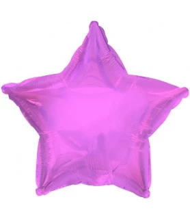 Pink Star Shaped Foil Mylar Balloon (1ct)