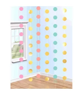 Pastel Confetti Foil Dot Garland (6pc)