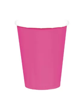 Hot Magenta 9oz Paper Cups (8ct)