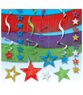 Multi-Colored Rainbow Giant Room Decorating Kit (28pc)