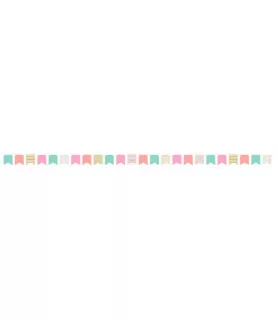 Pastel Confetti Mini Flag Banner (12ft)