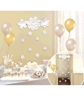 White Flower Deluxe Door Curtain (1ct)