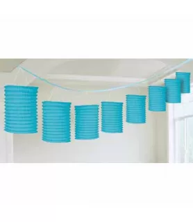 Blue Caribbean Paper Lantern Garland (12ft)
