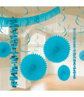 Caribbean Blue Deluxe Room Decorating Kit (18pc)