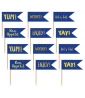 Royal Blue and Gold Cupcake Toppers / Picks (24ct) Royal Blue and Gold Cupcake Toppers / Picks (24ct)