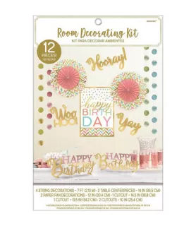 Pastel Confetti Room Decorating Kit (12pc)