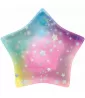 Birthday 'Luminous' Iridescent Shaped Small Paper Plates (8ct) Birthday 'Luminous' Iridescent Shaped Small Paper Plates (8ct)