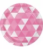 Candy Pink Fractal Small Paper Plates(8ct) Candy Pink Fractal Small Paper Plates(8ct)