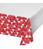 Red Fractal Plastic Table Cover (1ct) Red Fractal Plastic Table Cover (1ct)