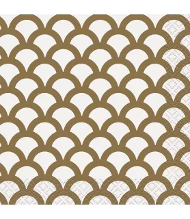 Gold Scallop Small Napkins (16ct)