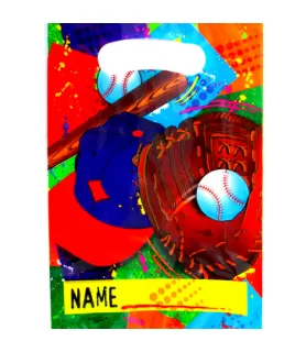 Baseball Paint Splatter Favor Bags (8ct)