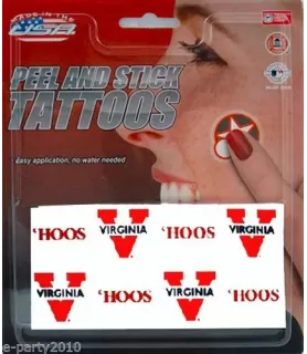 Virginia Cavaliers Temporary Tattoos (1 sheet)
