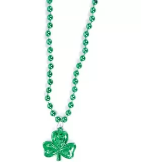 St. Patrick's Day Shamrock Bead Necklace (1ct)