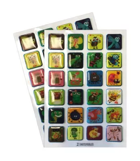 Happy Birthday 'Bugs' Epoxy Stickers (2 sheets)