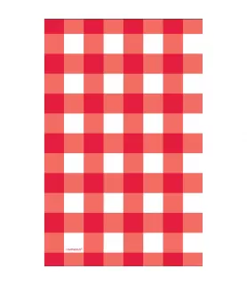 Summer 'American Summer' Red Gingham Plastic Tablecover (1ct)