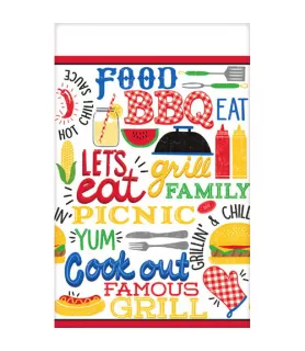 Summer 'BBQ Picnic' Plastic Table Cover (1ct)