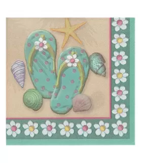 Summer 'Flip Flop Beach' Small Napkins (16ct)