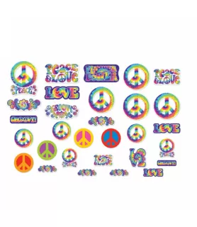 Tie-Dye 'Feeling Groovy' Cutout Decorations (30pc)