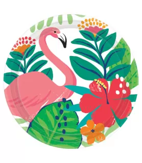 Hawaiian Luau 'Tropical Jungle' Small Paper Plates (18ct)