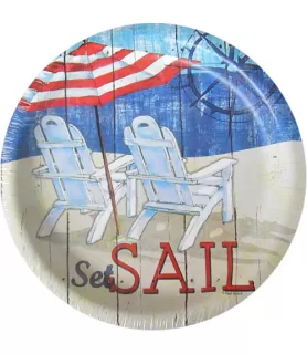 Summer 'Beach Bums' Large Paper Plates (8ct)