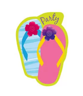 Summer 'Flip Flops' Novelty Invitations w/ Envelopes (8ct)