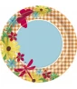 Floral 'Garden Check' Large Paper Plates (8ct) Floral 'Garden Check' Large Paper Plates (8ct)
